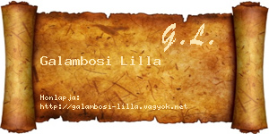 Galambosi Lilla névjegykártya